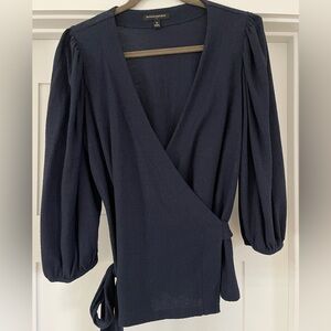 Banana Republic Navy Wrap Top